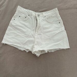 Topshop White denim Shorts